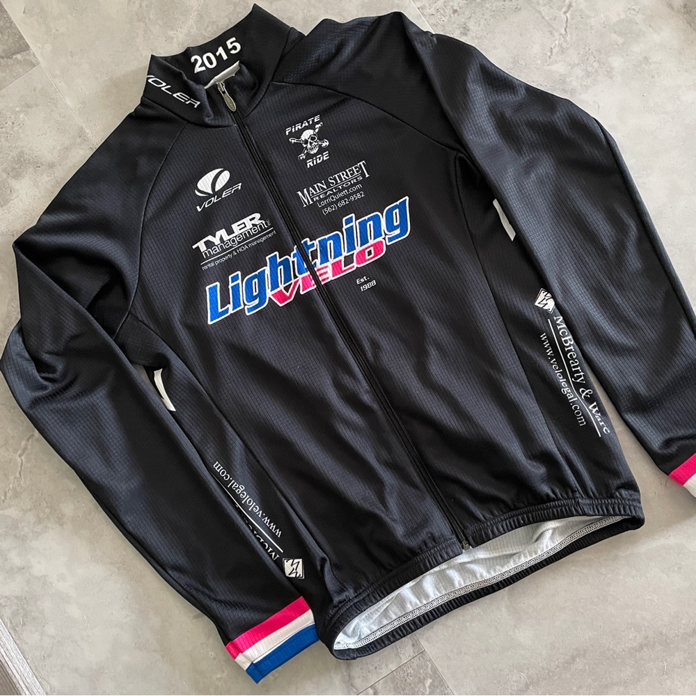 Lightning Velo long sleeve thermal jersey, size M